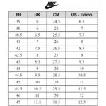 tabella guida alle taglie Nike uomo alexander John Shoes AlexanderJOHN.it
