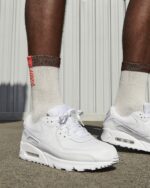 Nike Uomo Air Max 90 Leather Bianco White - immagine 7
