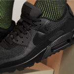 Nike Uomo Air Max 90 Tela Nero Black - immagine 3