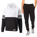 Puma Uomo Tuta Completa Power Nero Bianco