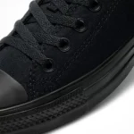 scarpe uomo donna converse all star ox tutto nero total black tela alexander john shoes