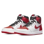 scarpe nike uomo air jordan 1 retro high og heritage bianco nero rosso white university red black 555088 161