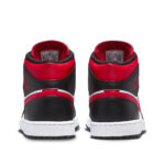Nike Uomo Air Jordan 1 Mid Nero Rosso Bianco Black Fire Red 554724 079 axjn alexanderjohn.it alexander john shoes