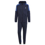 Adidas Uomo Tuta MTS Fleece CB Blu Felpata con Cappuccio HK4463 axjn alexanderjohn.it alexander john shoes invernale felpa inverno pantaloni
