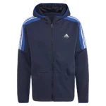 Adidas Uomo Tuta MTS Fleece CB Blu Felpata con Cappuccio HK4463 axjn alexanderjohn.it alexander john shoes invernale felpa inverno pantaloni