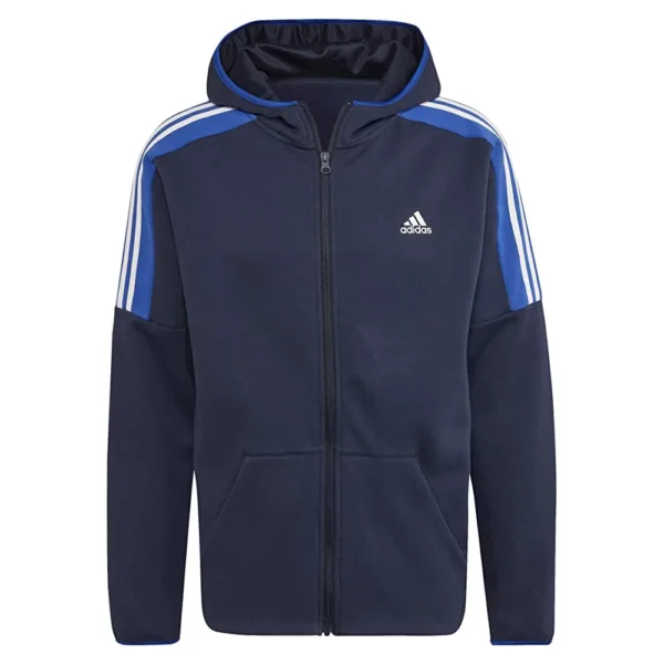 tuta-completa-adidas-uomo-fleece-colorblock-blu-hk4463-5 copia Adidas Uomo Tuta MTS Fleece CB Blu Felpata con Cappuccio HK4463 axjn alexanderjohn.it alexander john shoes invernale felpa inverno pantaloni