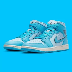 Nike Air Jordan 1 MID SE WMNS Ice Blue Turchese Celeste DV1302 400 Alexander john shoes AXJN AlexanderJohn.it