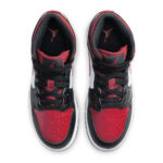 Nike Air Jordan 1 Mid GS Black Fire Red Nero Rosso Bianco 554725 079 ragazzi ragazza bambino bambina scuola alexander john shoes alex john scarpe AXJN AlexanderJohn.it