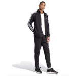 Adidas Tuta Completa Basic 3 Stripes Fleece Nero Uomo Felpata IJ6067 AXJN Alexanderjohn.it