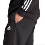 Adidas Tuta Completa Basic 3 Stripes Fleece Nero Uomo Felpata IJ6067 AXJN Alexanderjohn.it