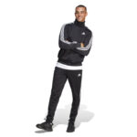 Adidas Tuta Completa Basic 3 Stripes Tricot Nero Bianco Uomo IC6747 trucksuit nuova collezione 2023 AXJN Alexanderjohn.it