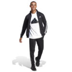 Adidas Tuta Completa Basic 3 Stripes Tricot Nero Bianco Uomo IC6747 trucksuit nuova collezione 2023 AXJN Alexanderjohn.it