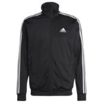 Adidas Tuta Completa Basic 3 Stripes Tricot Nero Bianco Uomo IC6747 trucksuit nuova collezione 2023 AXJN Alexanderjohn.it