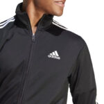 Adidas Tuta Completa Basic 3 Stripes Tricot Nero Bianco Uomo IC6747 trucksuit nuova collezione 2023 AXJN Alexanderjohn.it