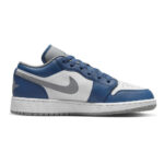 Nike Air Jordan 1 Low True Blue Grigio GS Scarpe Ragazzi 553560 412 • AXJN AlexanderJohn.it