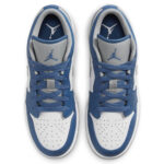 Nike Air Jordan 1 Low True Blue Grigio GS Scarpe Ragazzi 553560 412 • AXJN AlexanderJohn.it