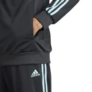 Adidas Tuta Completa Basic 3 Stripes Nero Azzurro Uomo IJ6058 tuta acetata inverno autunno 2023 da uomo • AXJN Alexanderjohn.it