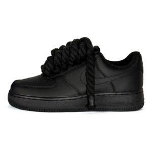 Nike Air Force 1 07 Nere Lacci Corda Donna Triple Black DD8959 001 rupe lace rope laces scarpe personalizzate custom alexander john shoes alex john AXJN Alexanderjohn.it