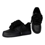 Nike Air Force 1 07 Nere Lacci Corda Donna Triple Black DD8959 001 rupe lace rope laces scarpe personalizzate custom alexander john shoes alex john AXJN Alexanderjohn.it