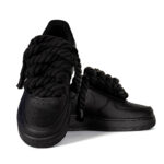 Nike Air Force 1 07 Nere Lacci Corda Donna Triple Black DD8959 001 rupe lace rope laces scarpe personalizzate custom alexander john shoes alex john AXJN Alexanderjohn.it