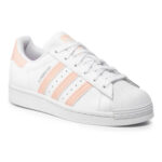 ADIDAS SUPERSTAR J Bianco Rosa Ragazza GZ9097 alexander john shoes ragazzi donna originali AXJN Alexanderjohn.it