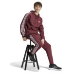 Adidas Tuta completa Essentials 3 Stripes Cappuccio Felpata Bordo Uomo JG5949 - JG5951 AXJN ALEXANDER john shoes alexanderjohn.it tuta invernale abbinata inverno