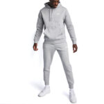 Nike Tuta Completa Felpata Cappuccio NSW Club Fleece Hoodie Grigio Uomo BV2654-063 / BV2671-063 axjn alexander john shoes alexanderjohn.it tuta felpata con cappuccio invernale