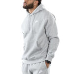 Nike Tuta Completa Felpata Cappuccio NSW Club Fleece Hoodie Grigio Uomo BV2654-063 / BV2671-063 axjn alexander john shoes alexanderjohn.it tuta felpata con cappuccio invernale