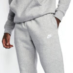 Nike Tuta Completa Felpata Cappuccio NSW Club Fleece Hoodie Grigio Uomo BV2654-063 / BV2671-063 axjn alexander john shoes alexanderjohn.it tuta felpata con cappuccio invernale
