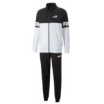 Puma Tuta Completa Felpata Power Colorblock Suit Uomo Nero Bianco 670038 01 axjn alexander john shoes alexanderjohn.it tuta intera felpa pantaloni