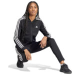 Adidas Tuta Completa 3 Stripes Essentials Nero Donna IJ8781 axjn alexander john shoes alexanderjohn.it tuta da donna intera senza cappuccio
