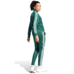 Adidas Tuta Completa 3 Stripes Essentials Verde Donna IJ8785 Tuta da donna intera felpa pantalone axjn alexander john shoes alexanderjohn.it