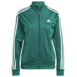 Adidas Tuta Completa 3 Stripes Essentials Verde Donna IJ8785 Tuta da donna intera felpa pantalone axjn alexander john shoes alexanderjohn.it