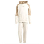 Adidas Tuta Completa Fleece Colorblock Beige Felpata Cappuccio Uomo IY6671 axjn alexanderjohn.it alexander john shoes felpa con cappuccio invernale inverno