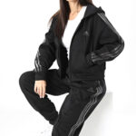 Adidas Tuta Completa Cappuccio Felpata Energize Nero Donna IA3150 AXJN Alexander John shoes alexanderjohn.it tuta intera invernale inverno nero grigio woman