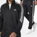 Adidas Tuta Completa 3 Stripes Acetata Nero Mezzo Collo Uomo IX1277 | AXJN alexander john shoes Alexanderjohn.it