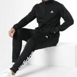 Adidas Tuta Completa Basic Linear Logo Nero Uomo IC6775 | AXJN Alexanderjohn.it