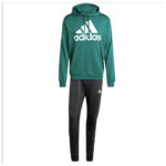 Adidas Tuta Completa French Terry Acetata Cappuccio Verde Nero Uomo IP3115 axjn alexander john shoes alexanderjohn.it tuta da palestra sport calcio fitness sportiva