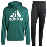 Adidas Tuta Completa French Terry Acetata Cappuccio Verde Nero Uomo IP3115 axjn alexander john shoes alexanderjohn.it tuta da palestra sport calcio fitness sportiva