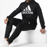 Adidas Tuta Completa French Terry Acetata Cappuccio Nero Uomo IP1610 axjn alexander john shoes alexanderjohn.it