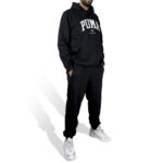 Puma Tuta Squad Nero Uomo 683817 01 Nero Cappuccio Completa Felpata axjn alexander john shoes alexanderjohn.it invernale ragazzi ginnastica