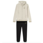Puma Tuta Completa Essential Glitter Felpata Cappuccio Panna Nero Donna 684764 87 axjn alexander john shoes alexanderjohn.it invernale inverno scontata