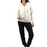 Puma Tuta Completa Essential Glitter Felpata Cappuccio Panna Nero Donna 684764 87 axjn alexander john shoes alexanderjohn.it invernale inverno scontata