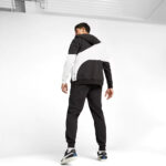 Puma Tuta Completa Felpata Cappuccio Colorblock Uomo Nero Bianco 675972 01 alexander john shoes tuta invernale inverno scontate AXJN Alexander John