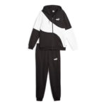 Puma Tuta Completa Felpata Cappuccio Colorblock Uomo Nero Bianco 675972 01 alexander john shoes tuta invernale inverno scontate AXJN Alexander John