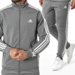 Adidas Tuta Uomo 3 Stripes Grigio IY6649 Essentials Acetata axjn alexander john shoes alexanderjohn.it tuta invernale felpa pantalone regular slim