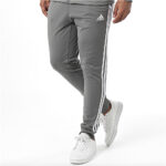 Adidas Tuta Uomo 3 Stripes Grigio IY6649 Essentials Acetata axjn alexander john shoes alexanderjohn.it tuta invernale felpa pantalone regular slim