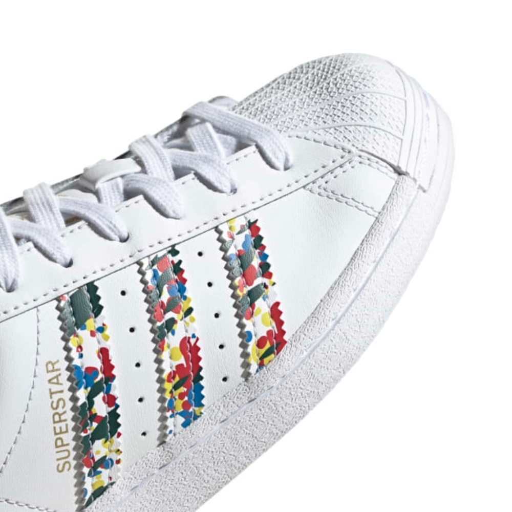 adidas superstar j bianco multicolor FY9828