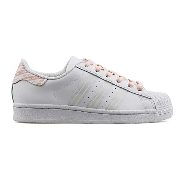 adidas superstar bianco rosa junior FV3761 scarpe basse comode donna ragazza