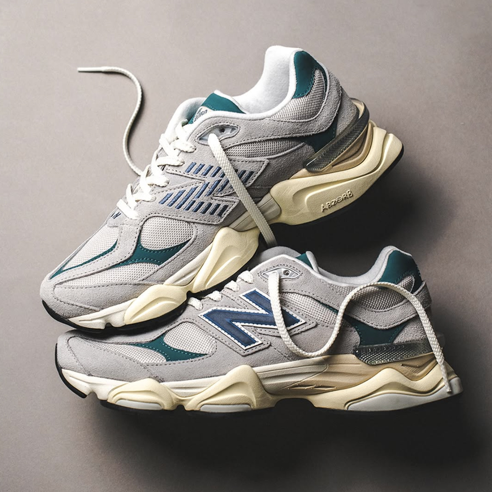 new balance 9060 grigio uomo scarpe camoscio